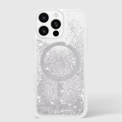 Case-Mate Waterfall MagSafe – Dėklas skirtas iPhone 16 Pro Max (Sidabrinis)