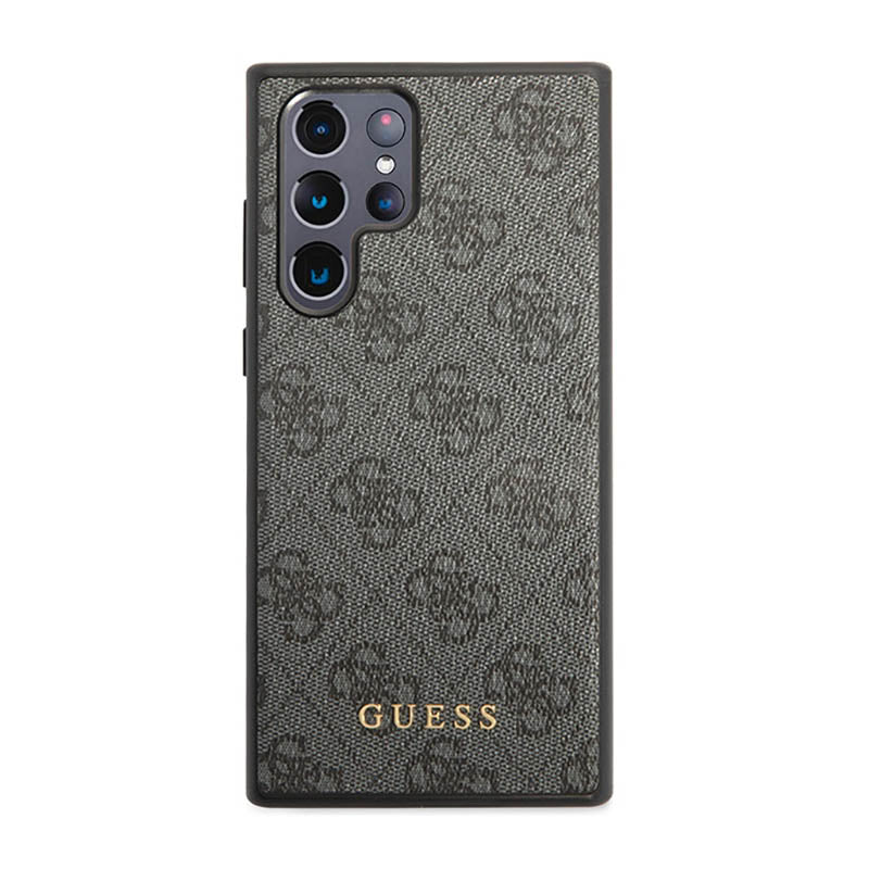 Guess 4G Metal Logo – dėklas, skirtas Samsung Galaxy S23 Ultra (pilkas)