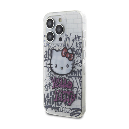 Hello Kitty IML Kitty On Bricks Graffiti – dėklas iPhone 13 Pro (baltas)