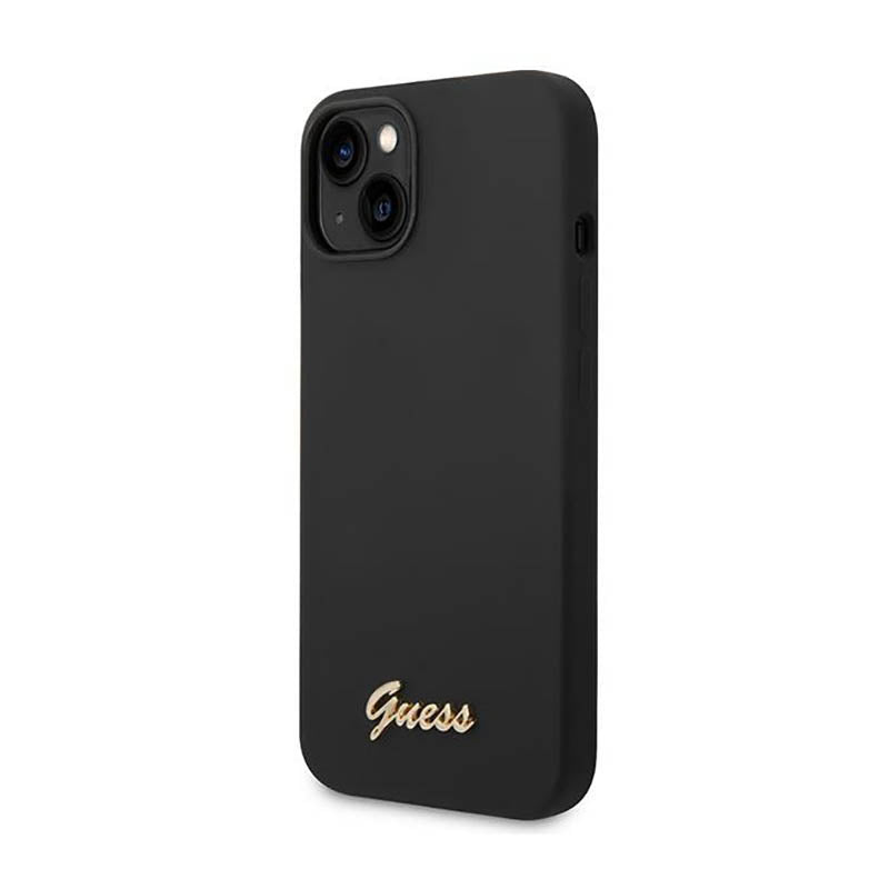 Guess Silicone Vintage - dėklas iPhone 14 Plus (juodas)