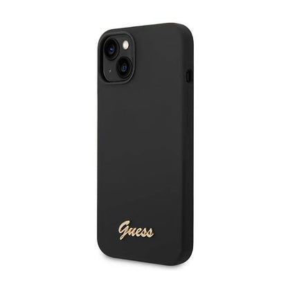 Guess Silicone Vintage - dėklas iPhone 14 Plus (juodas)