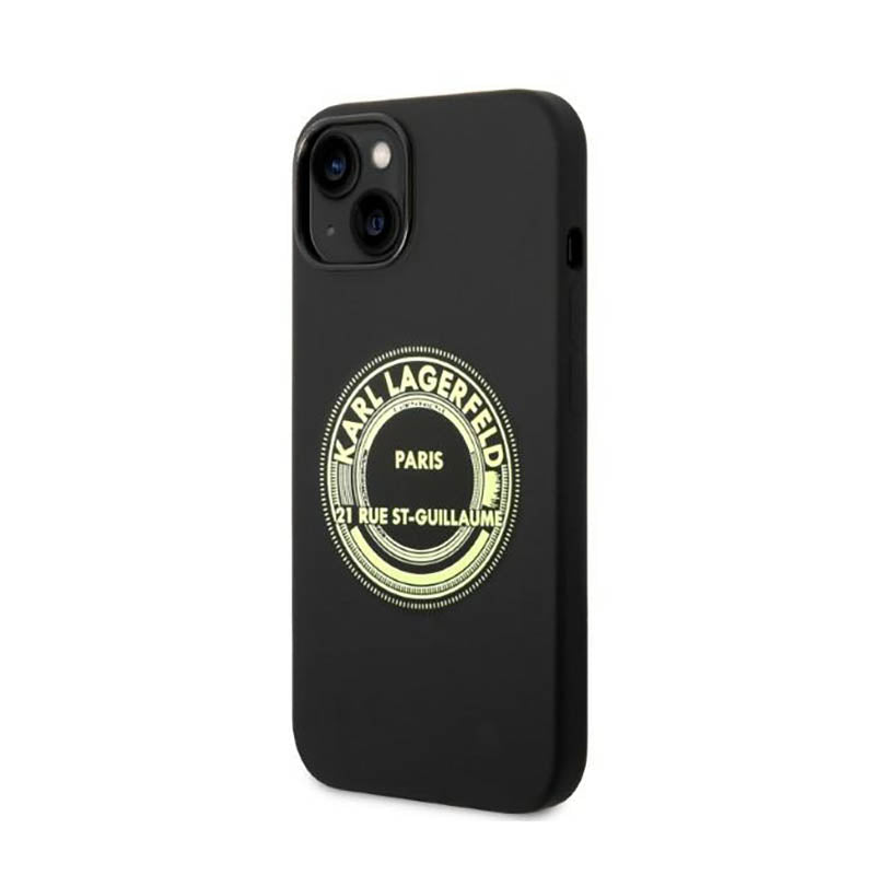 Karl Lagerfeld Silicone RSG – dėklas, skirtas iPhone 14 Plus (juodas)
