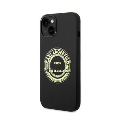 Karl Lagerfeld Silicone RSG – dėklas, skirtas iPhone 14 Plus (juodas)