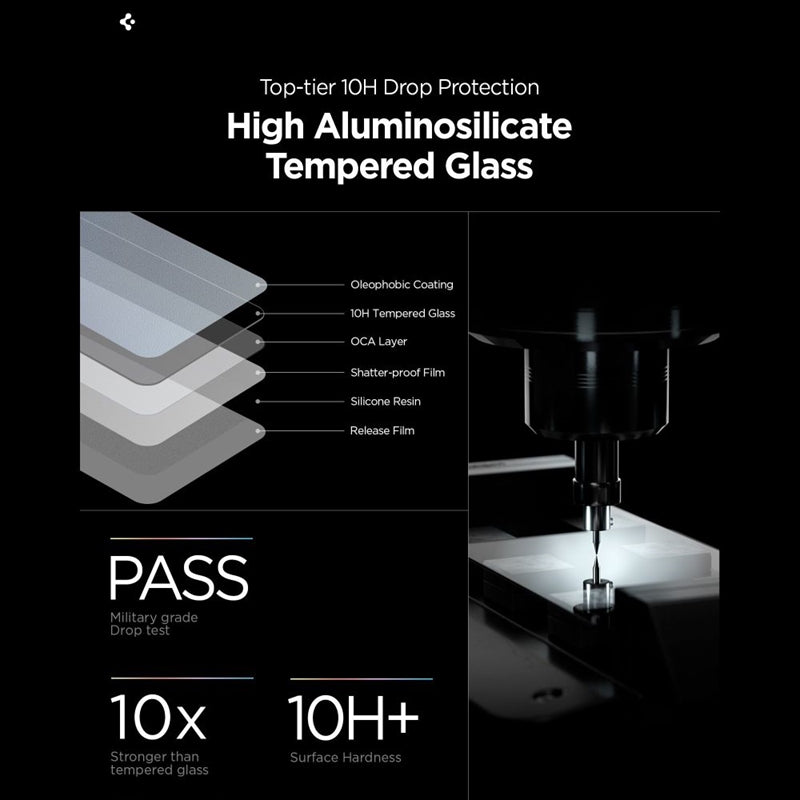 Spigen GLAS.TR EZ Fit Pro AC HD 2 vnt. – Grūdintas stiklas, skirtas Samsung Galaxy S26 Ultra (2 vnt.)