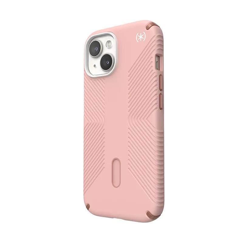 Speck Presidio2 Grip ClickLock & MagSafe – Dėklas, skirtas iPhone 16e / iPhone 15 / iPhone 14 / iPhone 13 (Dahlia Pink/Rose Copper)