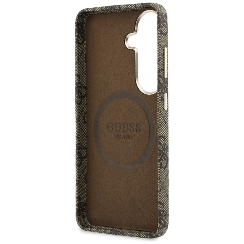 Guess 4G Script MagSafe dėklas - Samsung Galaxy S26 (Rudos)