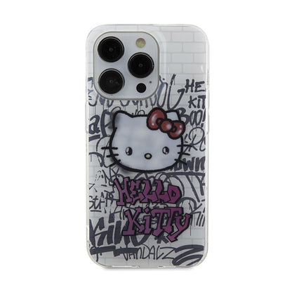 Hello Kitty IML Kitty On Bricks Graffiti – dėklas iPhone 13 Pro (baltas)