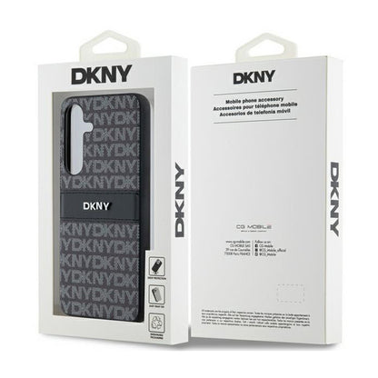 DKNY Odinis Dėklas Samsung Galaxy S24 - Mono Juostelė ir Metalinis Logotipas (juodas)