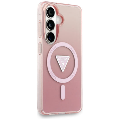 Guess IML Gradient Triangle MagSafe dėklas – Samsung Galaxy S26 (Rožinis)