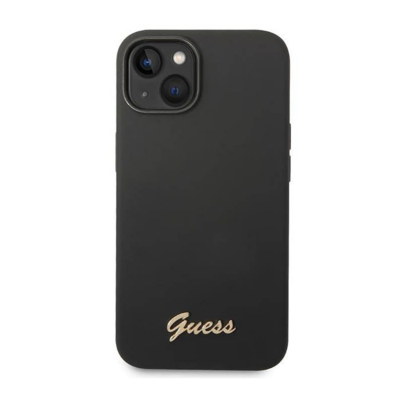 Guess Silicone Vintage - dėklas iPhone 14 Plus (juodas)