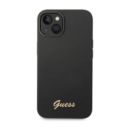 Guess Silicone Vintage - dėklas iPhone 14 Plus (juodas)