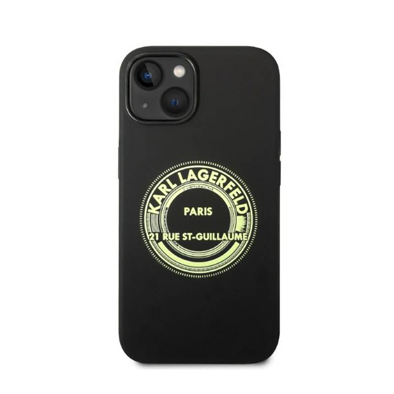 Karl Lagerfeld Silicone RSG – dėklas, skirtas iPhone 14 Plus (juodas)