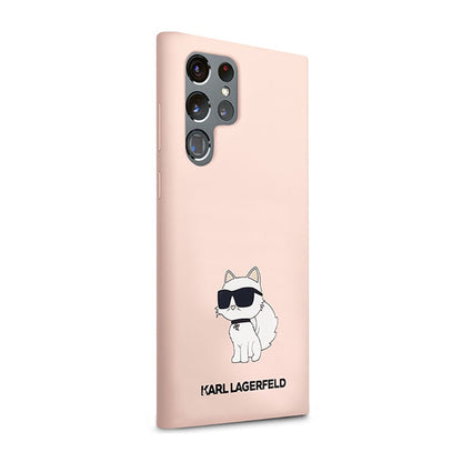 Karl Lagerfeld silikoninis NFT Choupette – dėklas, skirtas Samsung Galaxy S23 Ultra (rožinis)