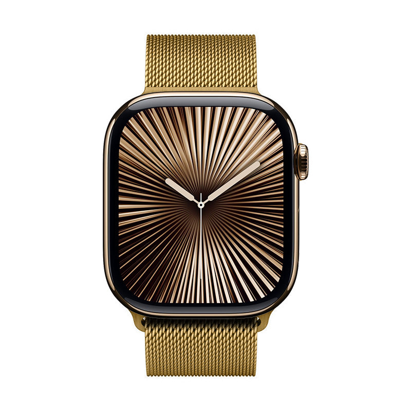 Crong Milano Plienas - Nerūdijančio plieno apyrankė, skirta Apple Watch 38/40/41/42 mm (auksinė)