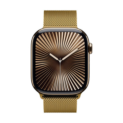 Crong Milano Plienas - Nerūdijančio plieno apyrankė, skirta Apple Watch 38/40/41/42 mm (auksinė)