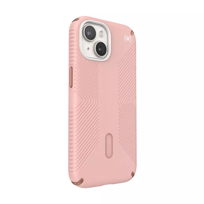 Speck Presidio2 Grip ClickLock & MagSafe – Dėklas, skirtas iPhone 16e / iPhone 15 / iPhone 14 / iPhone 13 (Dahlia Pink/Rose Copper)