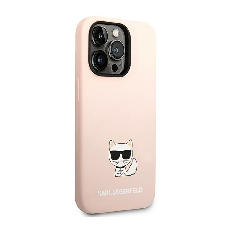 Karl Lagerfeld Choupette Body – dėklas, skirtas iPhone 14 Pro (šviesiai rožinis)