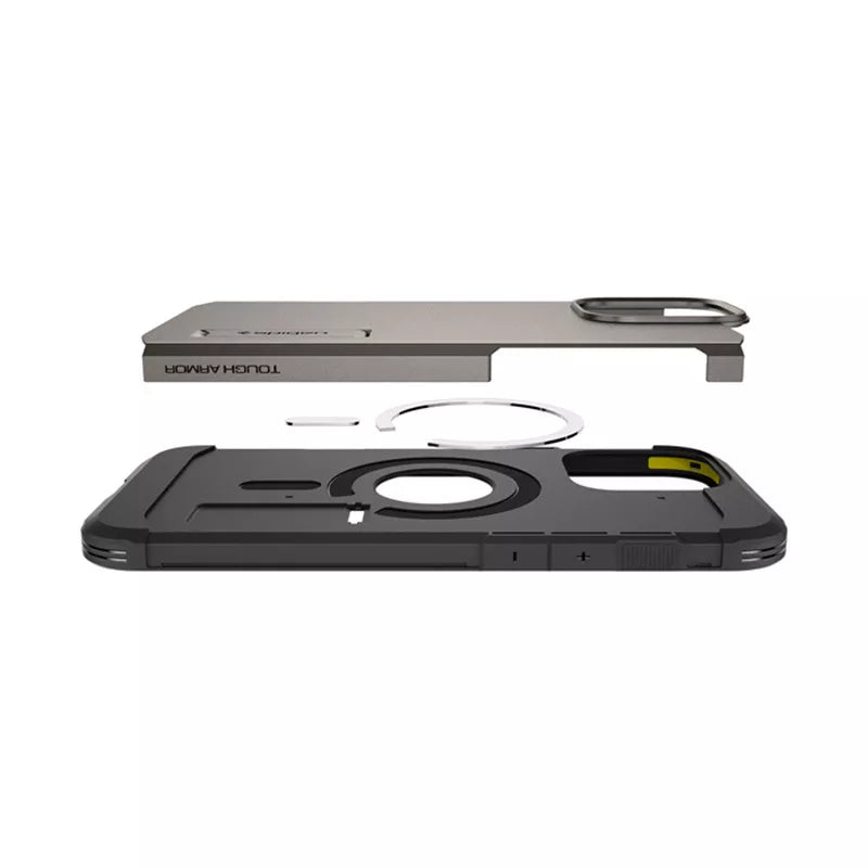 Spigen Tough Armor Mag MagSafe – dėklas, skirtas „iPhone 16 Pro Max“ („Gunmetal“ spalva)