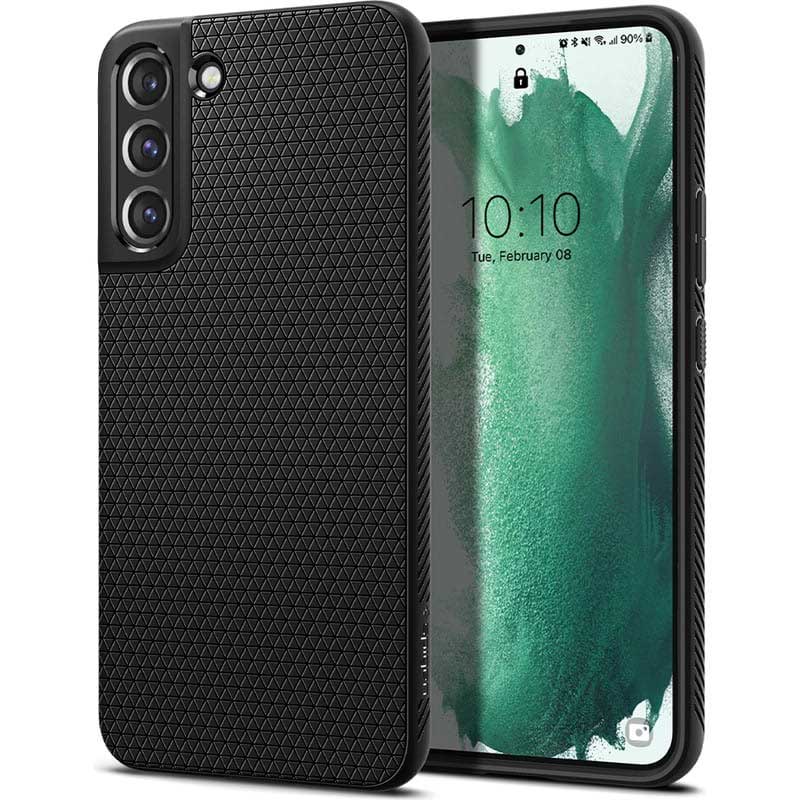 Spigen Liquid Air – dėklas, skirtas „Samsung Galaxy S22“ (juodas)