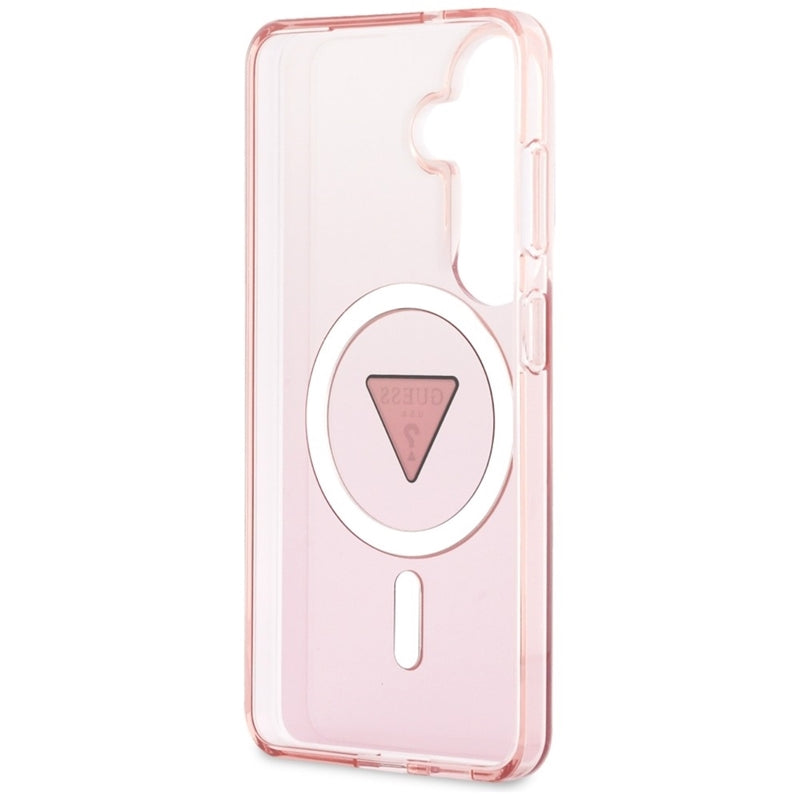 Guess IML Gradient Triangle MagSafe dėklas – Samsung Galaxy S26 (Rožinis)
