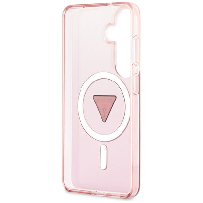 Guess IML Gradient Triangle MagSafe dėklas – Samsung Galaxy S26 (Rožinis)