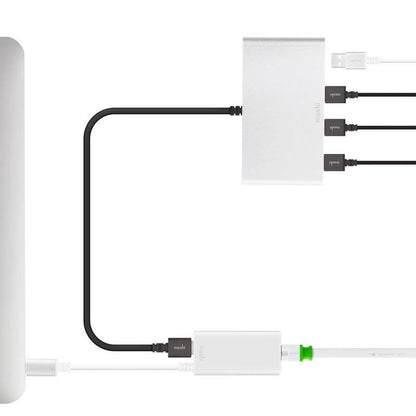 Moshi USB-C „Gigabit Ethernet“ adapteris (sidabrinis)