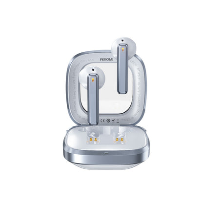 WEKOME VB09 Cyerin Series – belaidės „Bluetooth“ ausinės V5.3 TWS su įkrovimo dėklu (baltos)