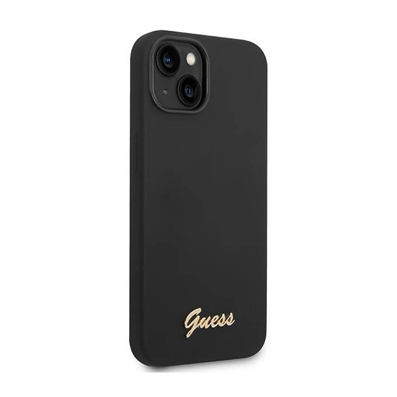Guess Silicone Vintage - dėklas iPhone 14 Plus (juodas)