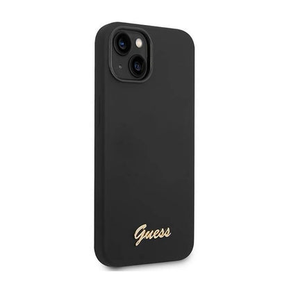Guess Silicone Vintage - dėklas iPhone 14 Plus (juodas)