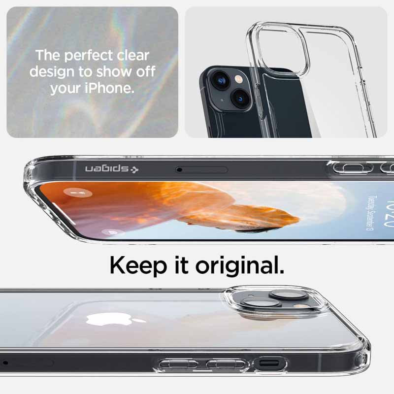 "Spigen Ultra Hybrid" - "iPhone 14" dėklas (skaidrus)