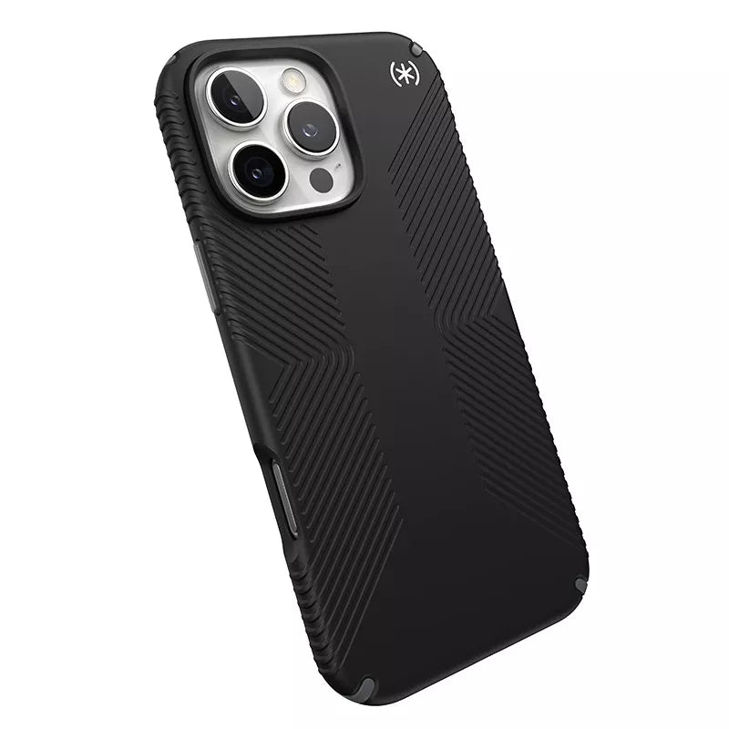 Speck Presidio2 Grip – dėklas, skirtas „iPhone 16 Pro Max“ („Black“ / „Slate Grey“ / „White“)