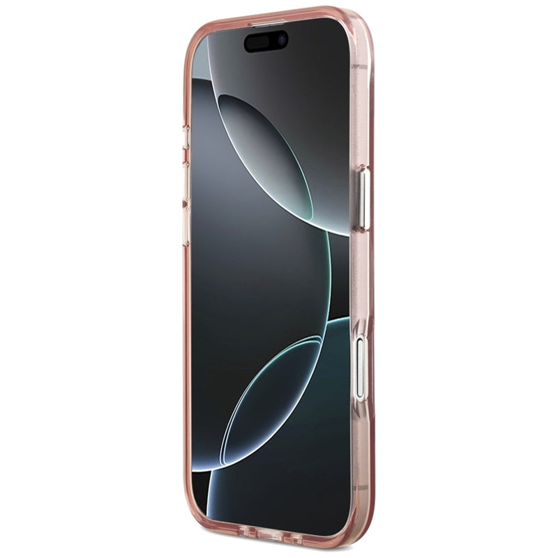Dėklas iPhone Air (rožinis) su Karl Lagerfeld IML Choupette pieštuku ir MagSafe logotipu