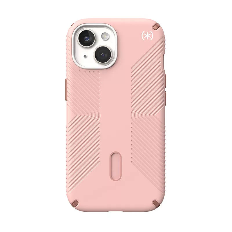 Speck Presidio2 Grip ClickLock & MagSafe – Dėklas, skirtas iPhone 16e / iPhone 15 / iPhone 14 / iPhone 13 (Dahlia Pink/Rose Copper)