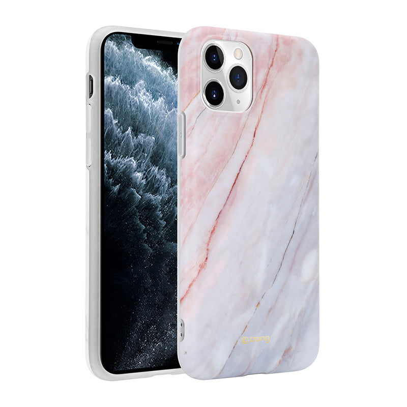 Crong Marble dėklas – dėklas, skirtas „iPhone 11 Pro“ (rožinis)