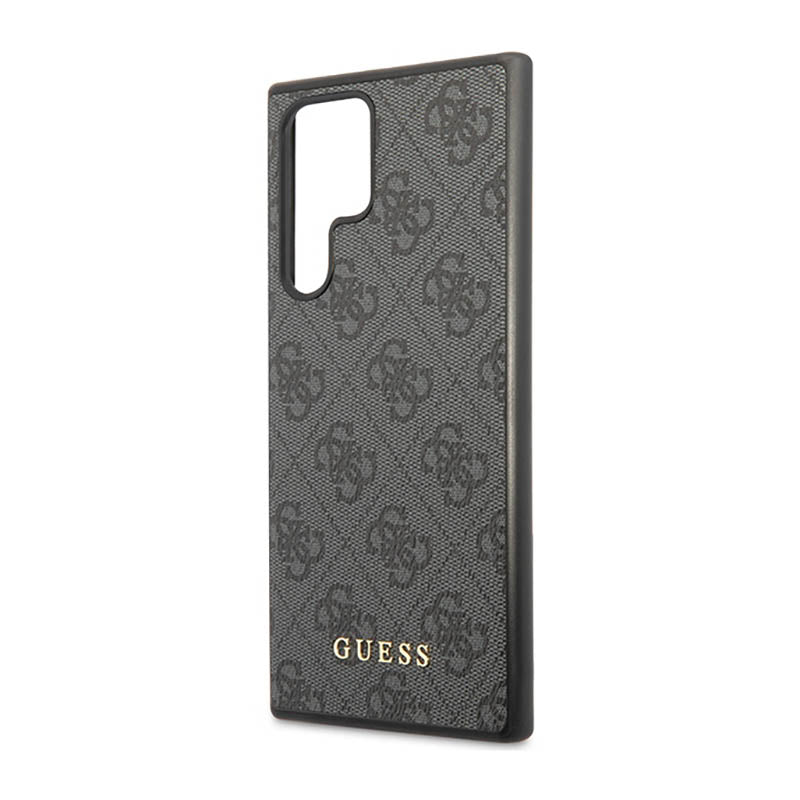 Guess 4G Metal Logo – dėklas, skirtas Samsung Galaxy S23 Ultra (pilkas)