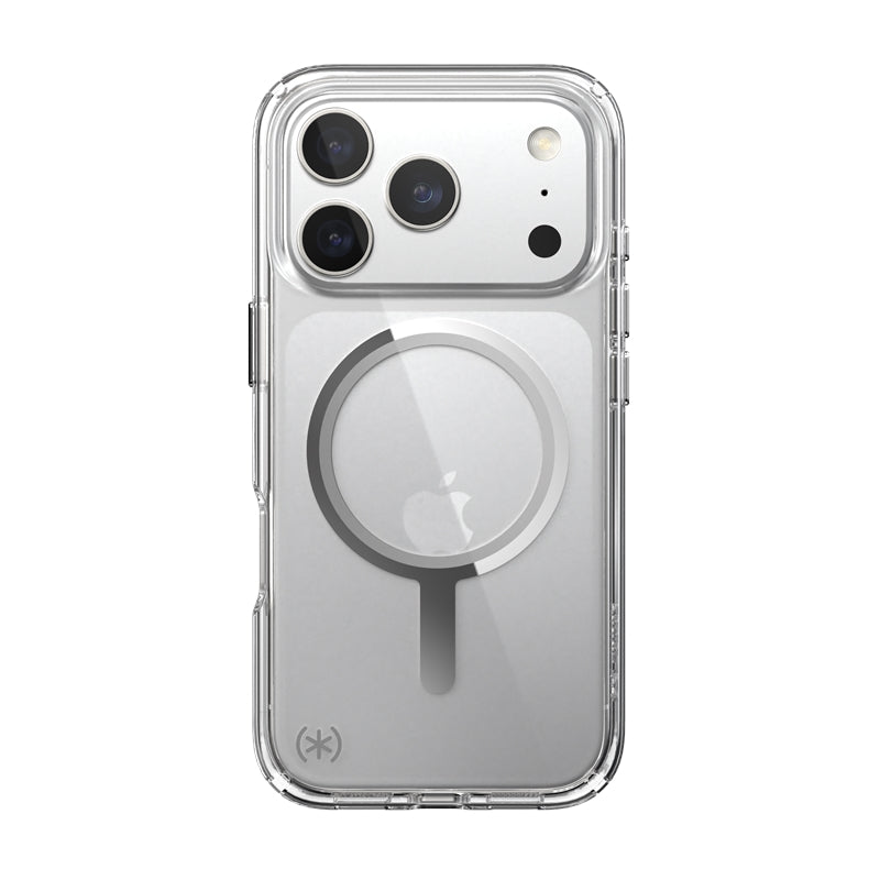 Speck Presidio Perfect Clear MagSafe - iPhone 17 Pro dėklas (Skaidrus / Sidabrinis)