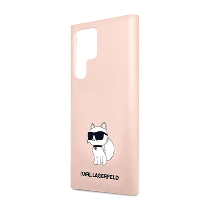 Karl Lagerfeld silikoninis NFT Choupette – dėklas, skirtas Samsung Galaxy S23 Ultra (rožinis)