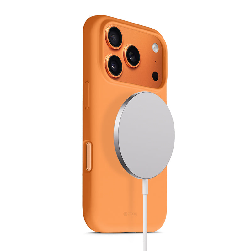 Crong Color Cover Magnetic - MagSafe iPhone 17 Pro dėklas (Oranžinė)