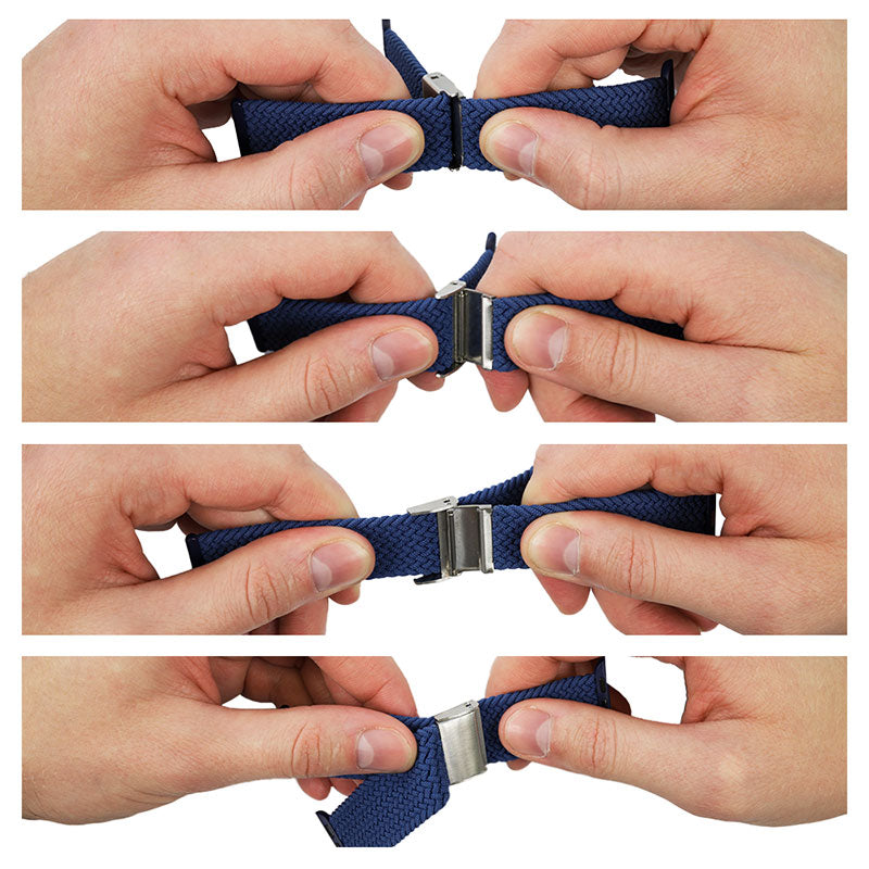 Crong Wave Band – Pintinė apyrankė skirta Apple Watch 44/45/46/49 mm (mėlyna)