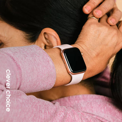 Crong Liquid – Dirželis skirtas Apple Watch 44/45/46/49 mm (smėlio rožinė)