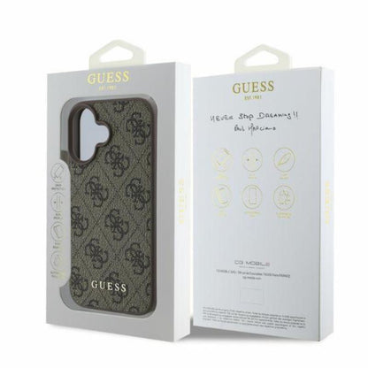 Guess 4G Classic - Dėklas iPhone 16 (rudas)