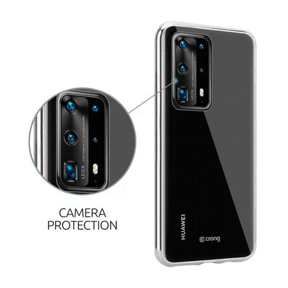 Crong Crystal Slim dėklas – apsauginis dėklas, skirtas „Huawei P40 Pro“ (permatomas)