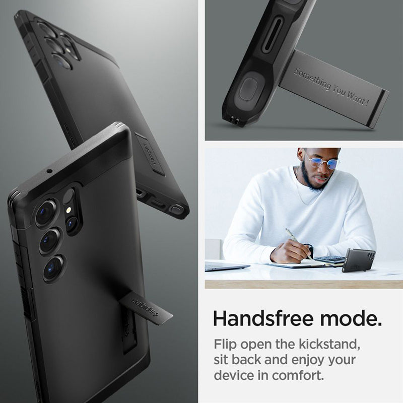 Spigen Tough Armor – dėklas Samsung Galaxy S24 Ultra (juodas)