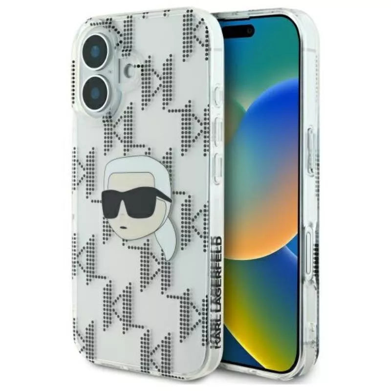Karl Lagerfeld IML Karl Head Electroplated – Dėklas iPhone 16 (skaidrus)