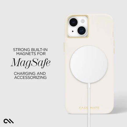 Case-Mate Silicone MagSafe - dėklas iPhone 15 Plus (smėlio spalvos)