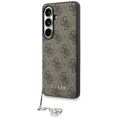 Guess 4G Classic Logo Charm MagSafe dėklas Samsung Galaxy S26 (Rudas)