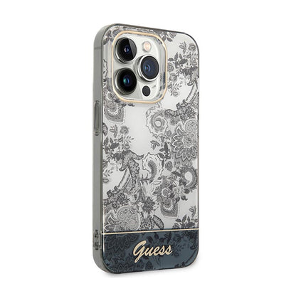 Guess Porcelain Collection - dėklas iPhone 14 Pro Max (pilkas)
