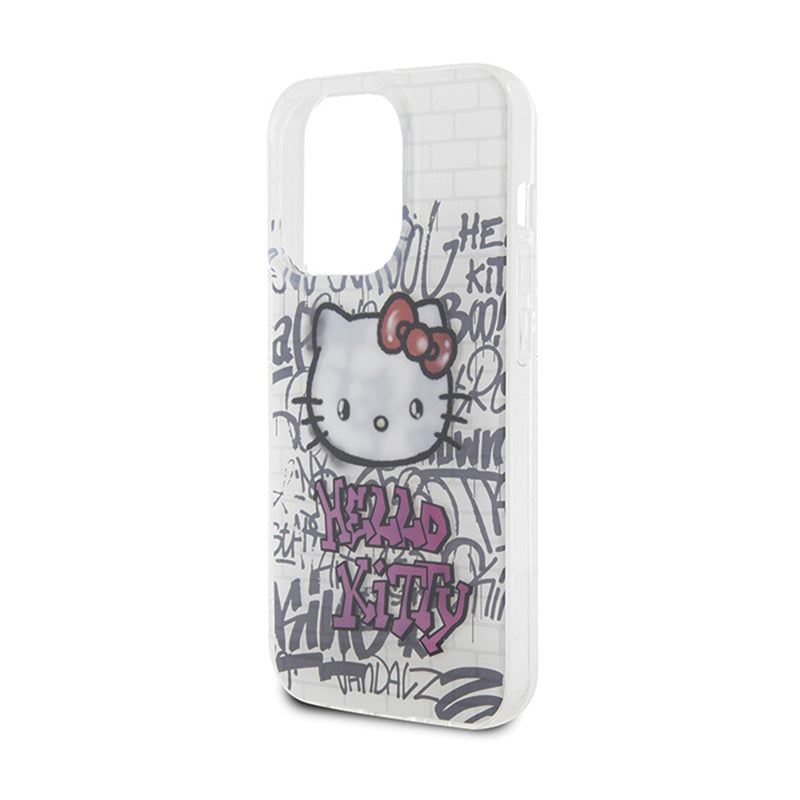 Hello Kitty IML Kitty On Bricks Graffiti – dėklas iPhone 13 Pro (baltas)