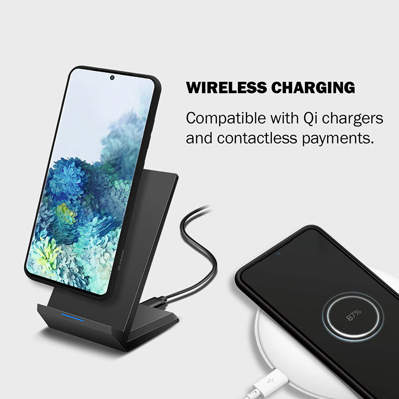 Crong spalvotas dėklas – lankstus dėklas, skirtas Samsung Galaxy S20 Ultra (mėlynas)