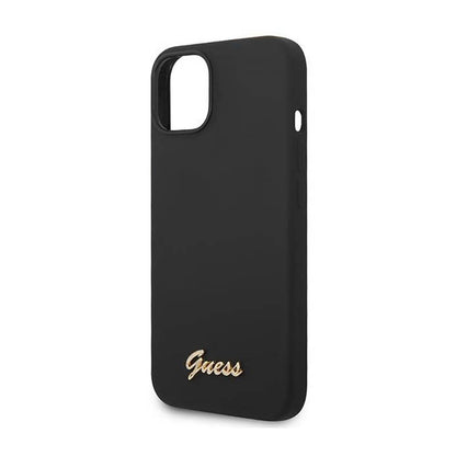 Guess Silicone Vintage - dėklas iPhone 14 Plus (juodas)
